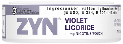 ZYN Violet Licorice Slim Extra Strong